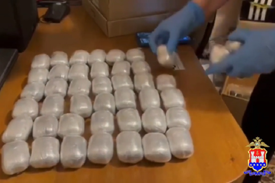 В Калининграде задержан наркоторговец с 1 кг кокаина в рюкзаке (видео)