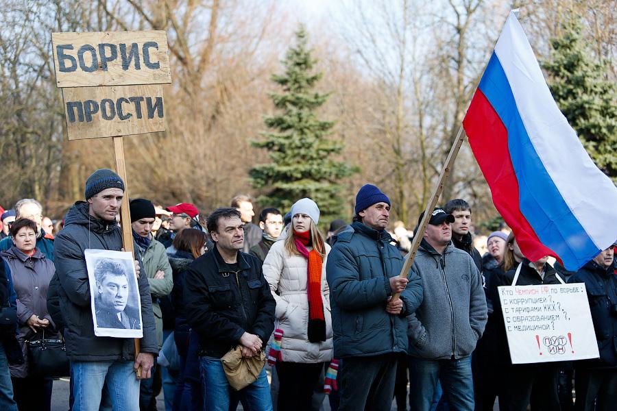 Немцов и странные танцы: как прошел антикризисный марш «Весна» в Калининграде