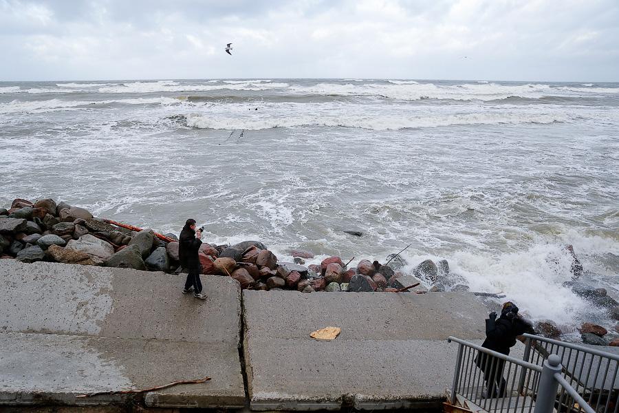 Штормовые селфи: ураган в Светлогорске (фото)