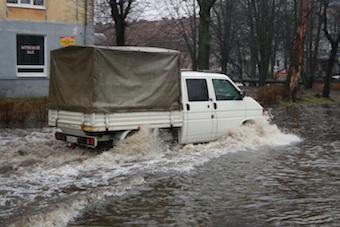 В Калининграде непогода повалила 9 деревьев и затопила 10 улиц