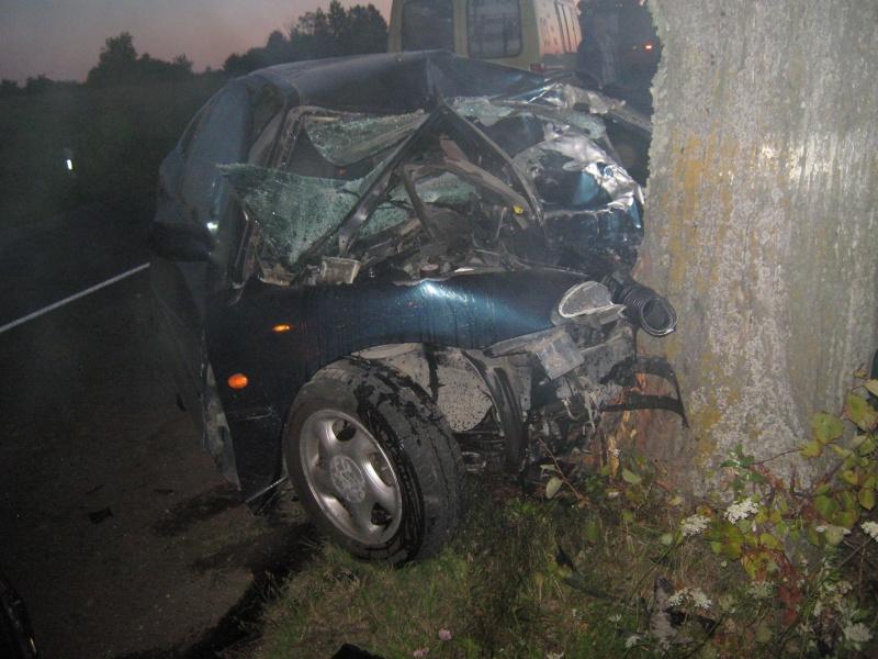 В Черняховском районе «Форд» врезался в дерево, два человека погибли (фото)
