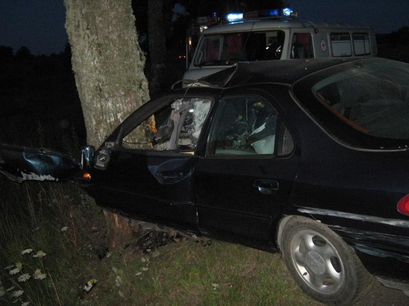 В Черняховском районе «Форд» врезался в дерево, два человека погибли (фото)