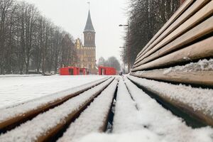 12 января: снегопад в Калининграде