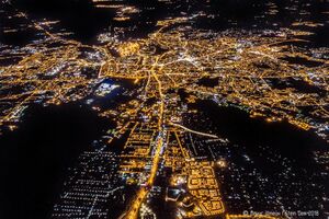 12 января: как выглядит ночной Калининград с высоты в 3 километра