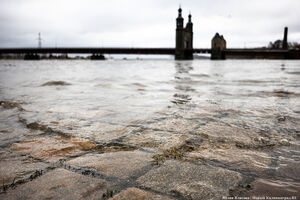 7 февраля: затопленная набережная в Советске