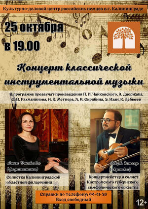 Концерт классической инструментальной музыки