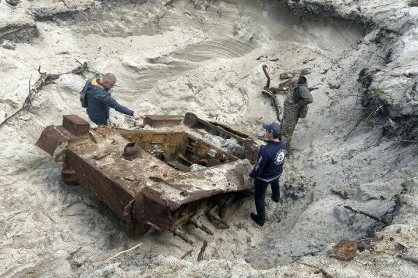 На Балтийской косе обнаружили немецкий танк «Рысь» времен войны 