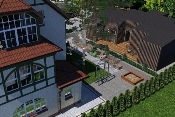 В Светлогорске во дворе исторической виллы планируют установить модульные дома (фото)