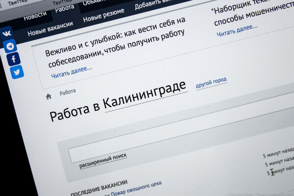 Работа в Калининграде: топ вакансий недели 