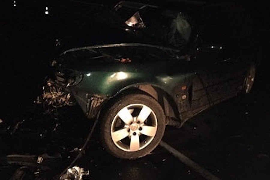 На Окружной «Мерседес» в лобовую столкнулся с «Ауди», пострадал человек (фото)