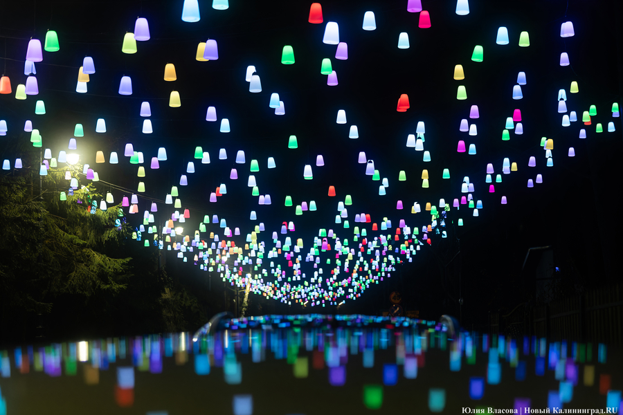 30 километров гирлянд: как украсили к Новому году Светлогорск (фото)