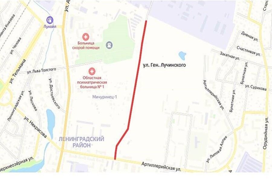 На строительство улицы Лучинского в Калининграде выделяют ещё 43 млн рублей
