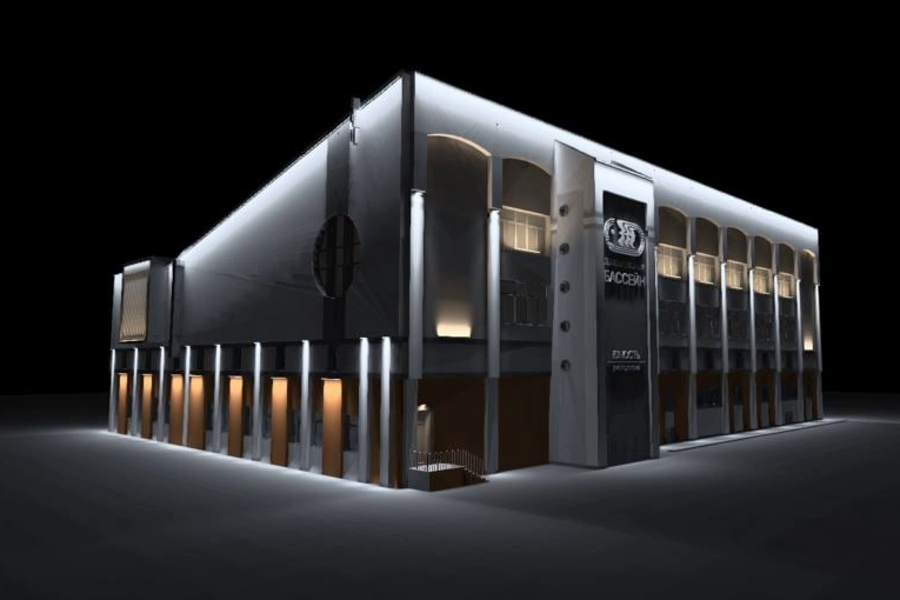 Власти показали варианты подсветки спорткомплекса «Юность» (фото) (видео)