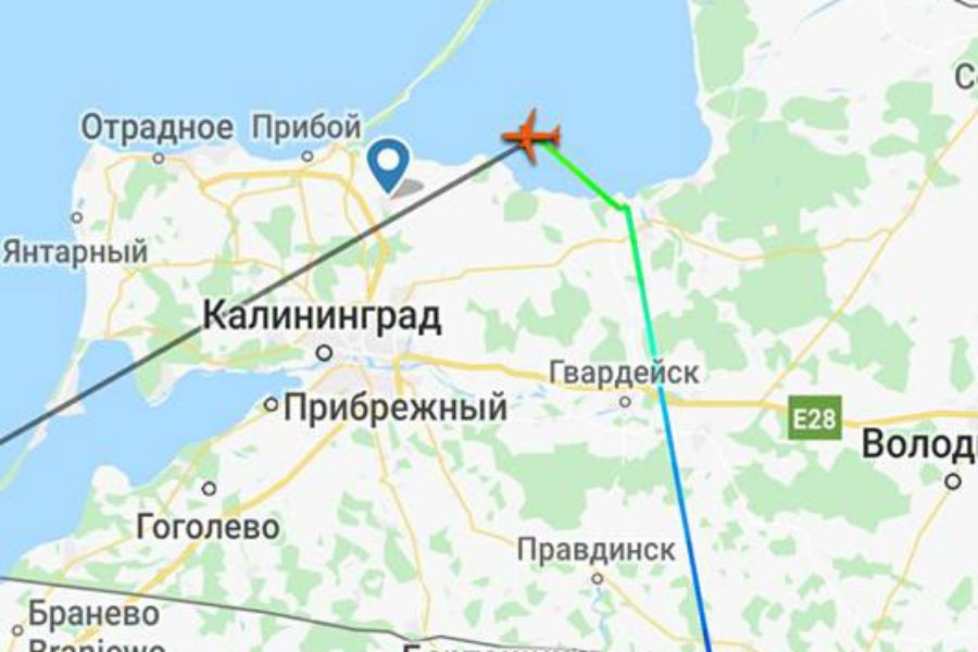 В Калининграде приземлился самолет, летевший из Москвы во Франкфурт