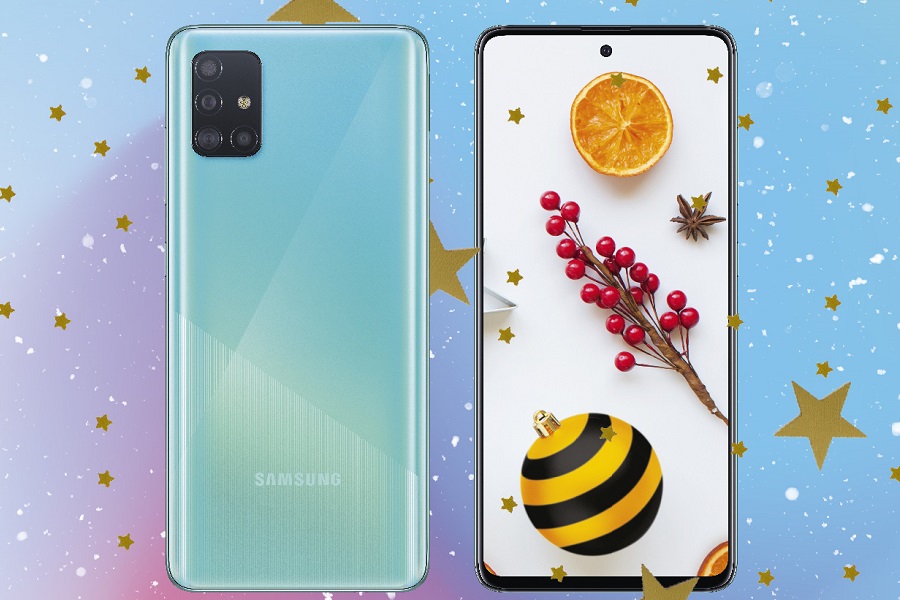 Новогодние скидки в «Билайн»: Samsung Galaxy А51 от 399 рублей в месяц