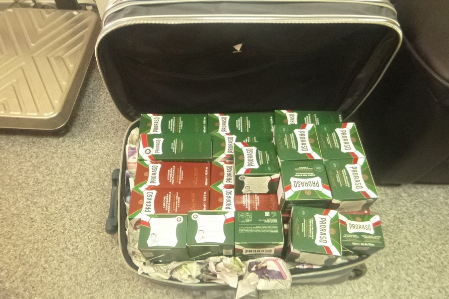 Шампунь для бороды: таможенники нашли в поезде незадекларированный товар для барбершопа