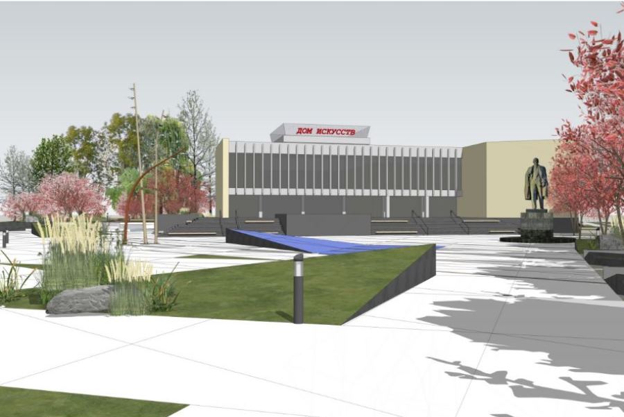 Треугольники и качели: в Калининграде хотят благоустроить сквер у Дома искусств (фото)