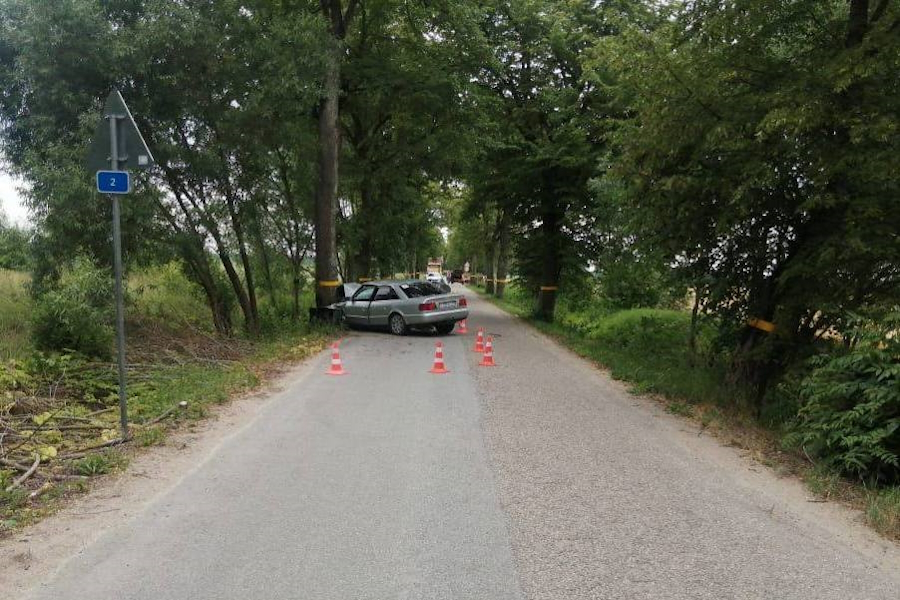 Под Неманом «Ауди» врезалась в придорожное дерево (фото)