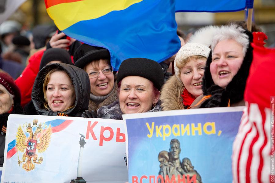 «Дежурный демагог взахлёб о чём-то врёт»: как в Калининграде митинговали за Крым (видео)