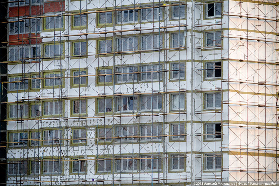 В феврале в Калининграде на 80% снизился объём жилищного строительства