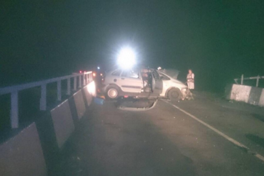 Под Славском «Ситроен» врезался в парапет моста, водитель погиб (фото)