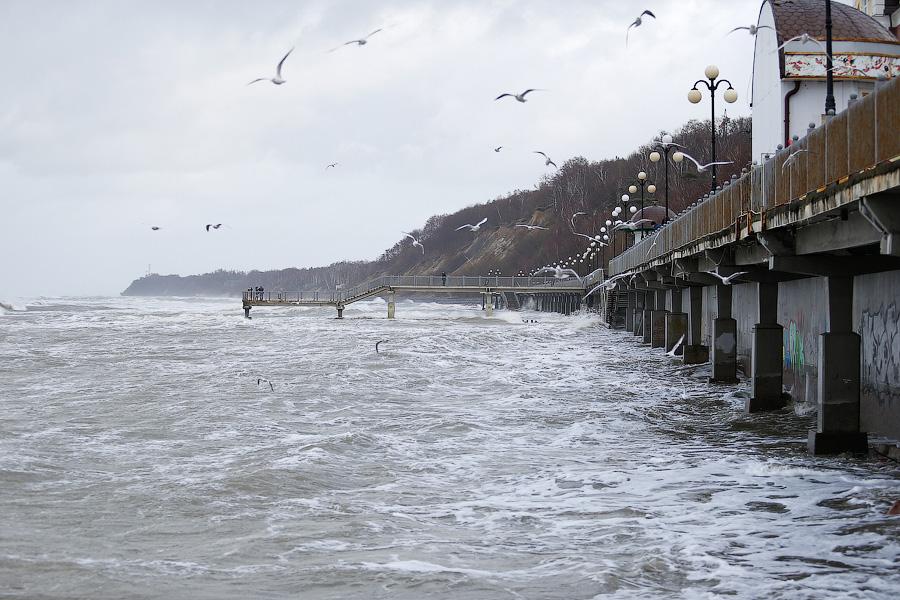 Штормовые селфи: ураган в Светлогорске (фото)