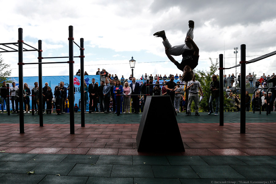 Воспитание улицей: как в Калининграде открывали площадку для воркаута