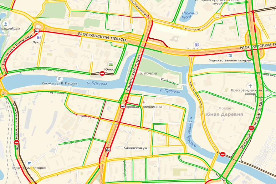 В Калининграде «встала» эстакада на Ленинском проспекте 
