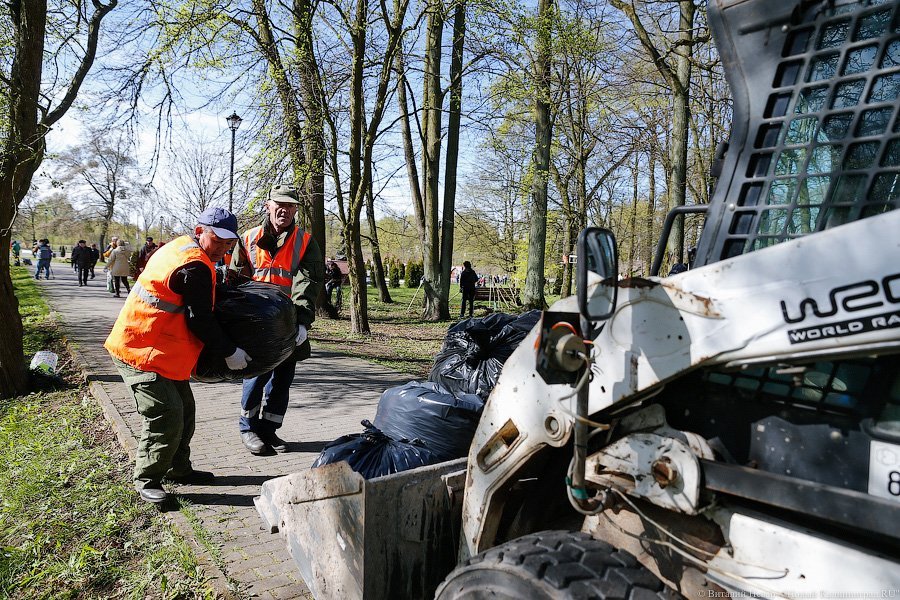 С метлой в руках: в парке Победы прошёл общегородской субботник
