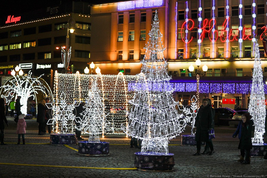 Открути оленю ушко: центр Калининграда украсили к Новому году (фото)