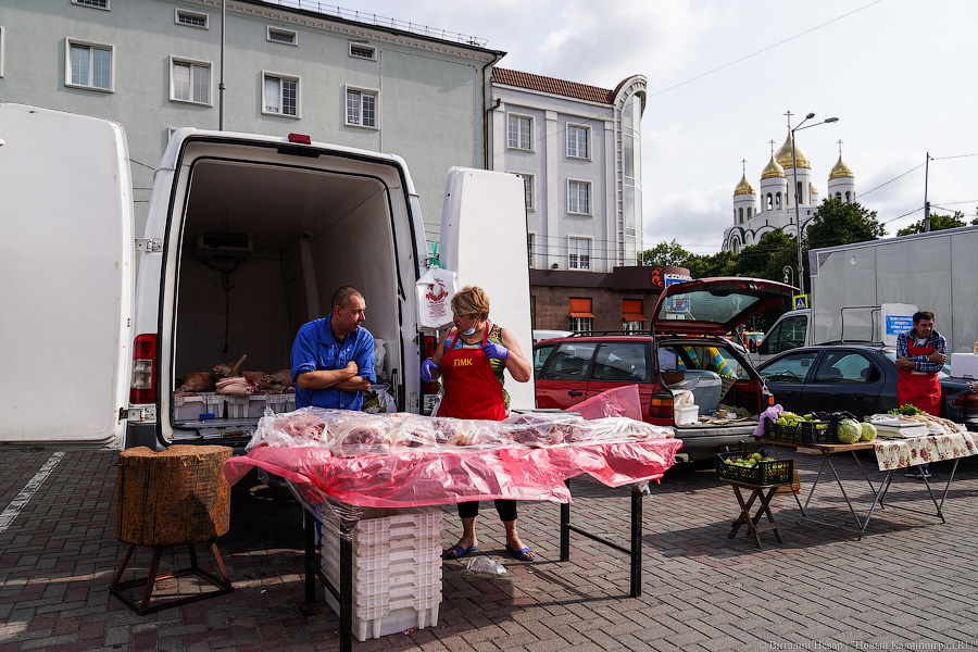 Базар-вокзал: как проходит сельхозярмарка на площади Победы в Калининграде