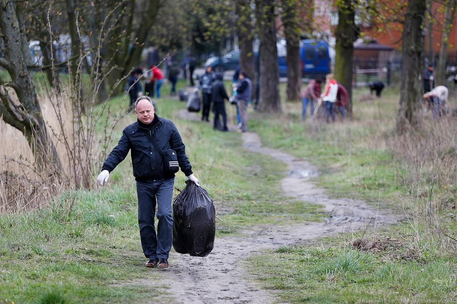 Селфи с граблями: в парке Победы прошёл общегородской субботник
