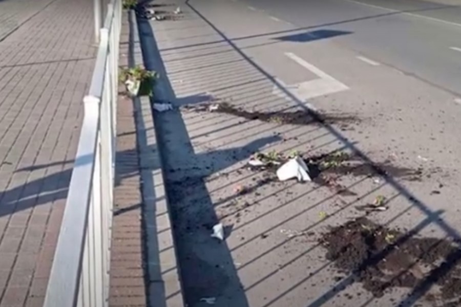 В Балтийске задержали вандала из-за разбитых вазонов и отправили лечиться (видео)