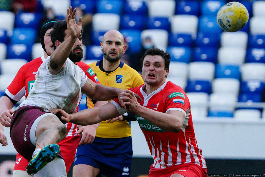 На стадионе «Калининград» снова сыграли в регби. Вот как Россия проиграла Грузии