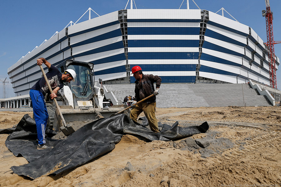 Изгоняющие воду: что увидел вице-премьер Мутко на стадионе к ЧМ-2018