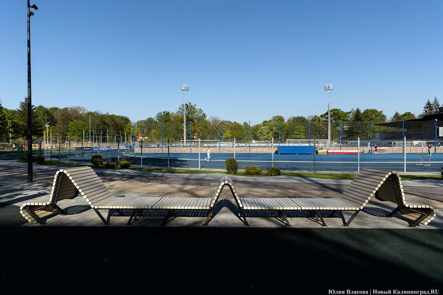 Груши и тренажёры: на месте Западной трибуны стадиона «Балтика» открыли спортплощадку (фото)