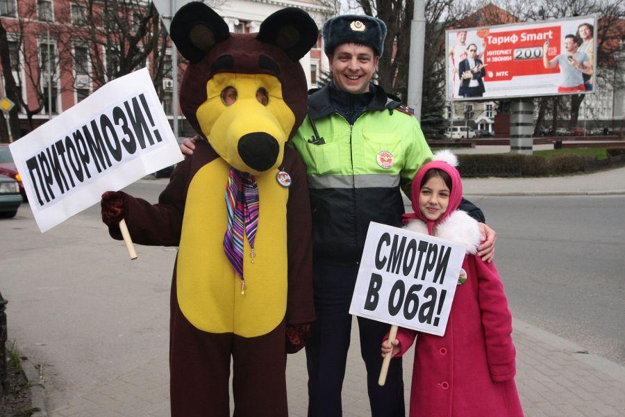 В Калининграде ГИБДД выпустила на улицу Медведя (фото)