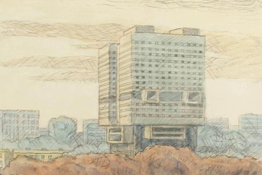 Адольф Шевченко. Дом Советов. Иллюстрация предоставлена Музеем изобразительных искусств 