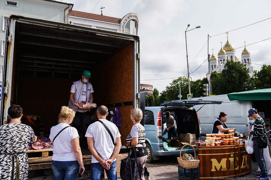 Базар-вокзал: как проходит сельхозярмарка на площади Победы в Калининграде