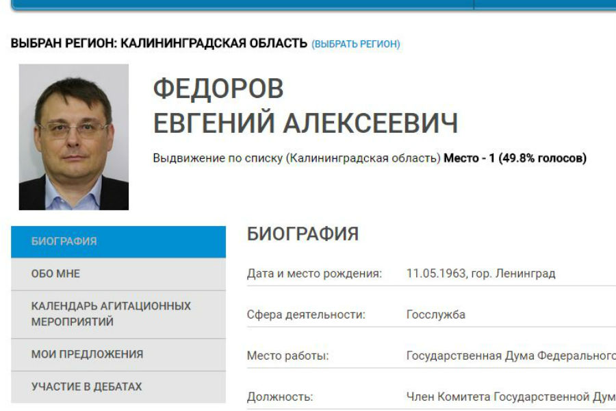 Ху из господин Федоров: что известно о новом депутате Госдумы от Калининграда