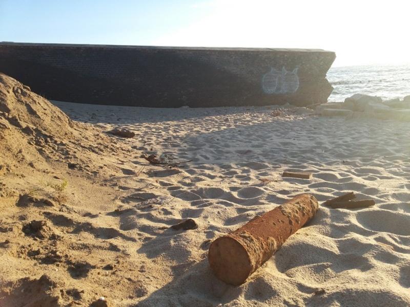 Строители выгрузили на берег Балткосы несколько тонн мусора (фото)