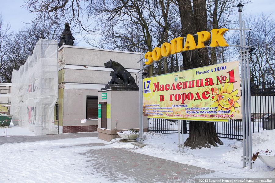 Владелец кафе «Съешь-ка» у входа в зоопарк начал самовольный ремонт фасада (+фото)