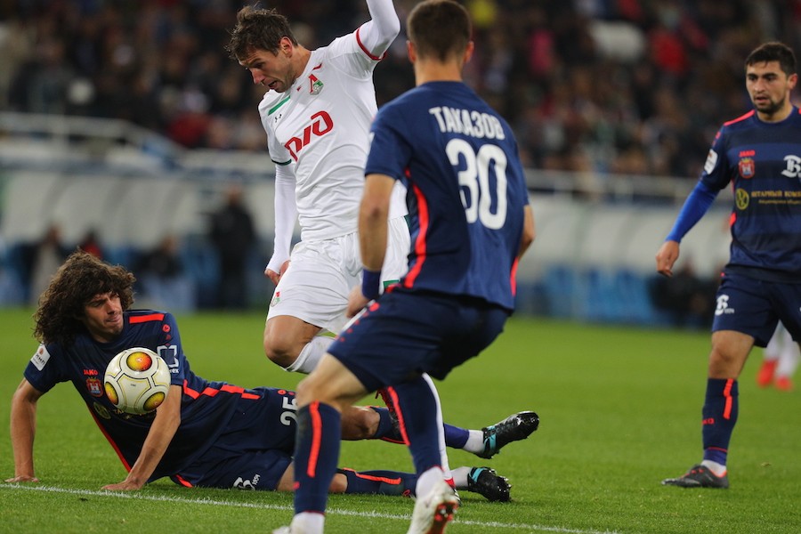 «Локомотив» обыграл «Балтику» в 1/16 Кубка России лишь в овертайме. Команды забили 5 мячей