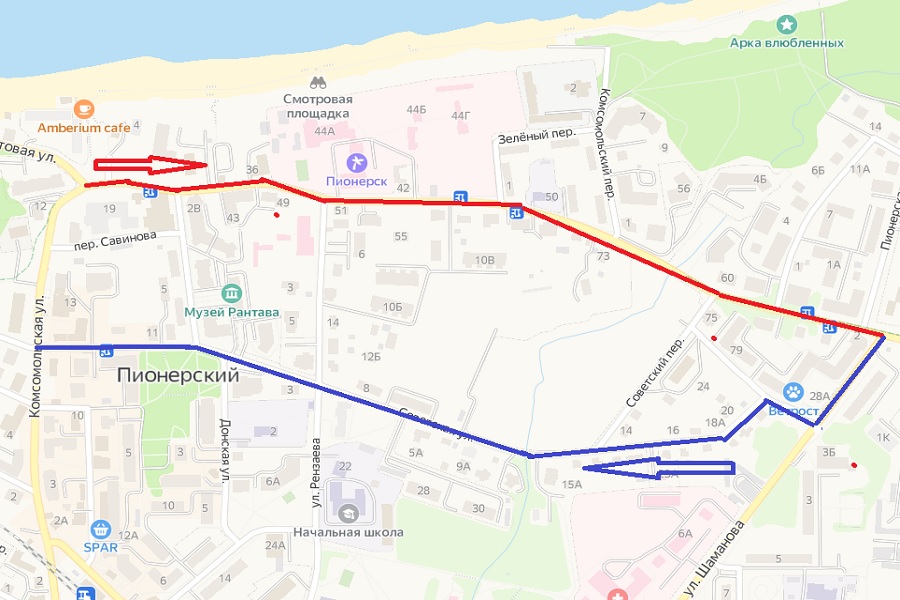 В Пионерском из-за «губернаторской» велодорожки делают односторонней центральную улицу