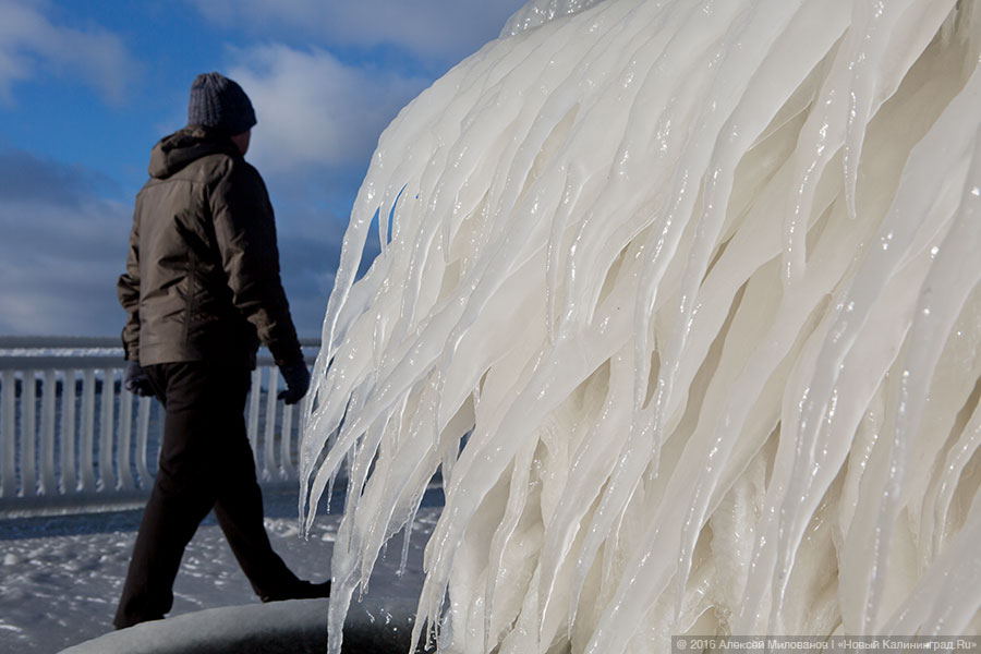 Президенция Деда Мороза: набережная в Пионерском после шторма (фото)