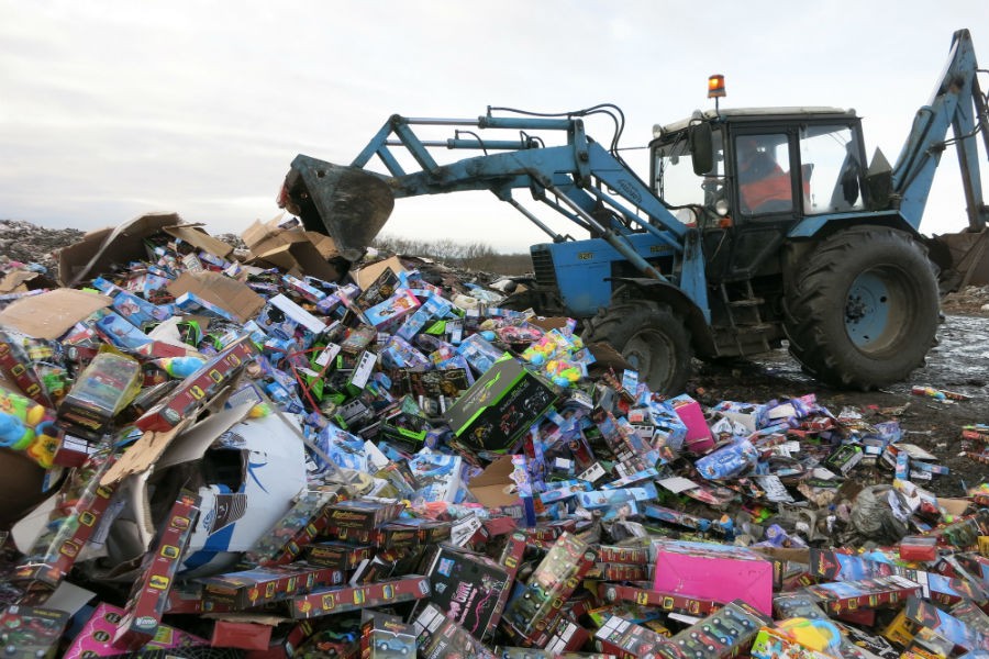Под Калининградом уничтожили 9,5 тыс поддельных игрушек (фото)