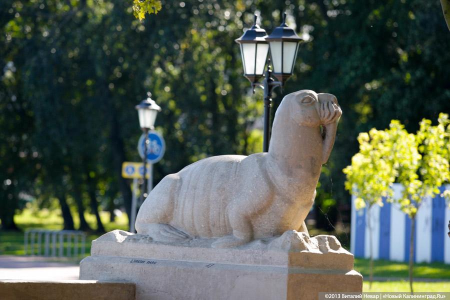 Питерские реставраторы: скульптуры морских котиков на Верхнем озере могут быть потеряны (фото)