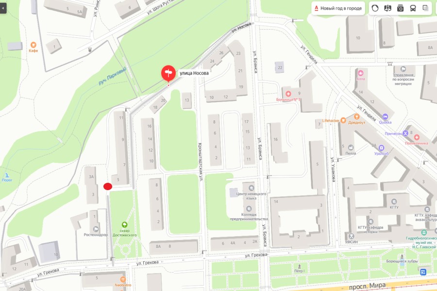 На улице Носова запрещается сквозной проезд любого транспорта