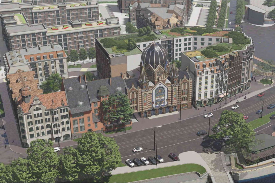 Имитация исторических фасадов: как будет выглядеть общинный центр у синагоги на Острове (фото)