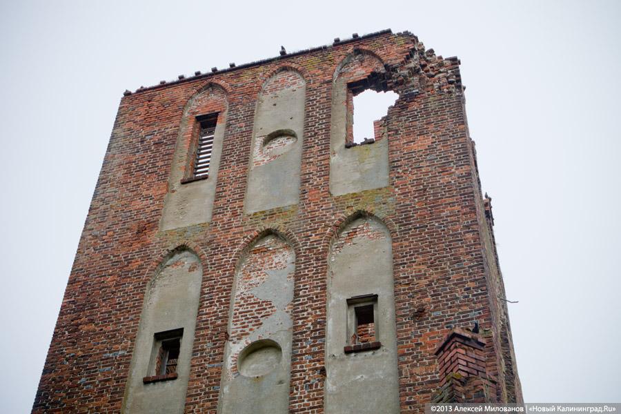 Часы и вороны: кирха в поселке Ушаково приходит в упадок